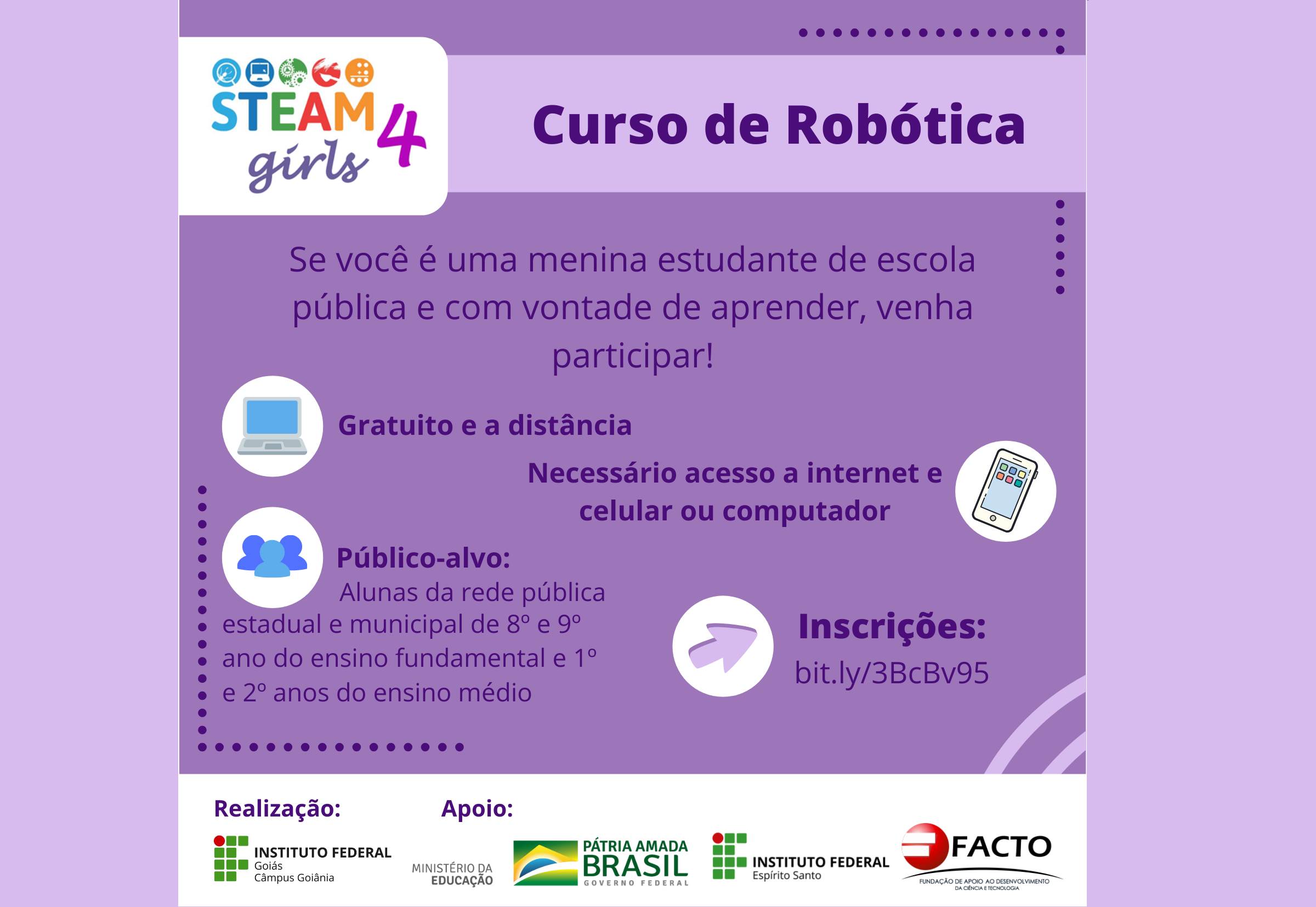 Inscrições são gratuitas e devem ser realizadas até dia 22 de outubro